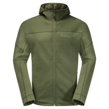 Jack Wolfskin Fleece Jacket Hirschberg Hooded Fullzip green Men